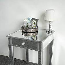 Fast delivery to sydney, melbourne, brisbane, adelaide dress up your bedroom decor with beautiful bedside tables from temple & webster. Amazon Com Zebery Modern And Contemporary Large 1 Drawer Mirrored Nightstand Bedside Table Kitchen Dining