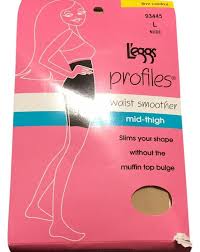Leggs Nude L Profiles Mid Thigh Waist Smoother Never Worn Still In Package Hosiery 10 Off Retail