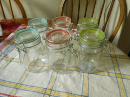 6 Blue Harbor Clear Glass Jar Canisters