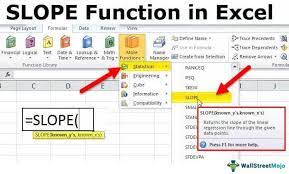 Slope In Excel Formula Example How