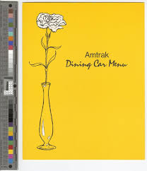 amtrak menu dining car menu 1976