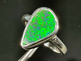 australian boulder doublet opal ring 32