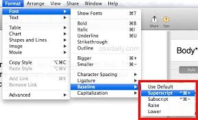 Subscript Text In Pages For Mac Os X