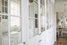 Antiqued Mirrored Pantry Cabinets