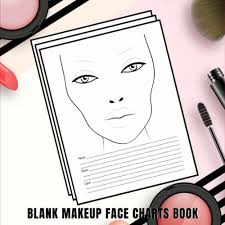 blank makeup face charts book