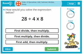 Interactive Math Lesson Order Of