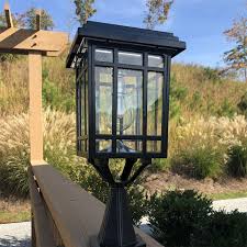Prairie Bulb Solar Lamp Post Light In Black