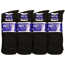 Diabetic Socks Men Unisex Size 10 13 Black 63 2040 12pairs