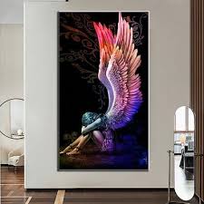 Canvas Wall Art Angel Painting Home