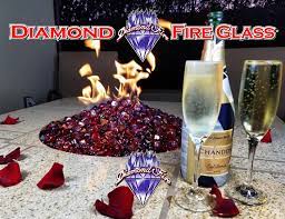 Fireplace Glass Crystals Diamond Fire