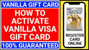 how to activate vanilla visa gift card