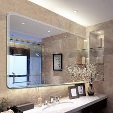 Single Frameless Bathroom Wall Mirror