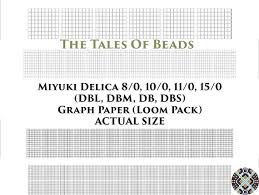 Miyuki Delica Beading Graph Paper Actual Size Seed Bead Graph Paper Loom Miyuki Beading Graph Templates Loom Pack Printable Pdf Charts
