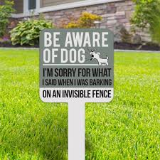 Pet Yard Sign Be Aware Of Dog On An