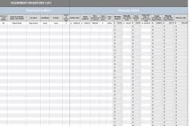 Equipment Inventory Template Excel Inventory Template