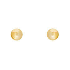 18ct yellow gold 7mm ball stud earrings