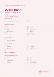 the ultimate telugu wedding checklist