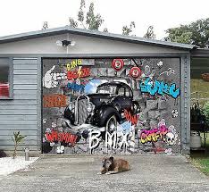 3d car graffiti garage door murals wall