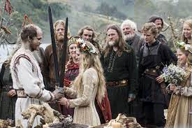 norse viking themed handfasting and
