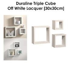 Duraline Triple Cube Off White Lacquer