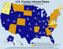 Map Of U S Payday Interest Rates Center For Responsible