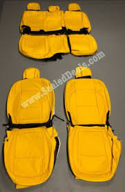Hyper Yellow Custom Leather Seat Covers