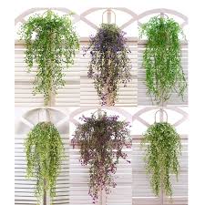 fake hanging plants flower vine decor