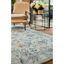 antique distressed rug blue so home