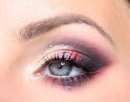 makeup tutorial black red glitter