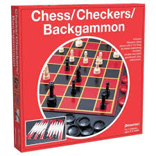 Chess Checkers Backgammon Set