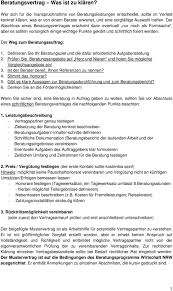 Download this document as a word document or a pdf. Beratungsvertrag Was Ist Zu Klaren Pdf Kostenfreier Download