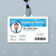 Doctor Id Badge Medical Identity Card Template