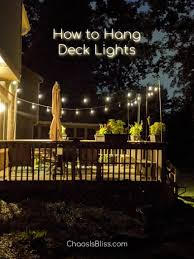 how to hang string lights on a deck