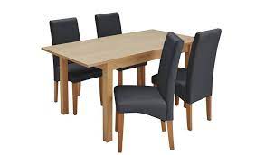 As one of the leading oak dining table suppliers in the uk, we understand the importance of having a dining table set that matches, that is why all of no matter what type of finish you are looking for, you are sure to find the best dining table and chairs for your needs and requirements when you choose. Buy Habitat Clifton Oak Extending Table 4 Black Chairs Dining Table And Chair Sets Argos