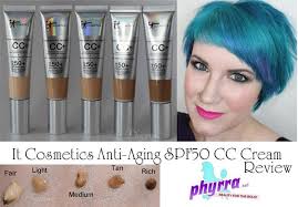 It Cosmetics Anti Aging Full Coverage Physical Spf50 Cc Cream Review