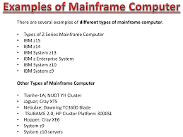 ppt mainframe computer with its