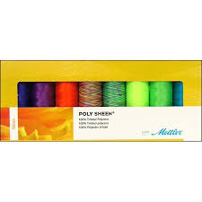 Metrosene Poly Sheen Thread Gift Set 8pc Neon Multicolor In