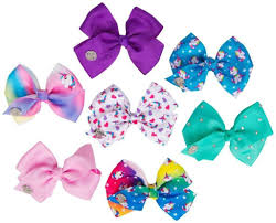 Check out our jojo siwa bows selection for the very best in unique or custom, handmade pieces from our barrettes & clips shops. Jojo Siwa Bows 7 Days Jojo Bow 8cm With Unicorn And Rainbow Pattern For Sale Online Ebay