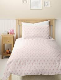 kids pink unicorn cotton bedding set