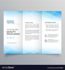 Elegant Blue Trifold Brochure Flyer Design