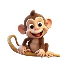 cute monkey infant baby monkey cartoon