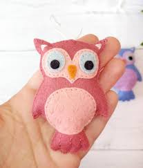 felt owl plush ornament pattern the