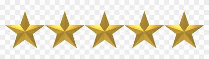 5 star rating 5 golden stars png