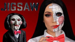 jigsaw halloween makeup with a twist