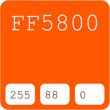 Orange Pantone Ff5800 Hex Color Code Schemes Paints