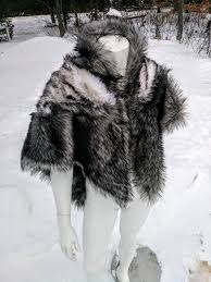 Wolf Fur Fur Coat Fur Shrug Faux Fur