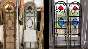 traditional stained glass door glass