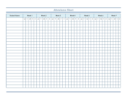 30 printable attendance sheet templates