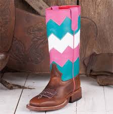3 Colorful Pairs Of Kids Cowboy Boots Horses Heels