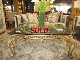 Ornate Glass Top Coffee Table At The